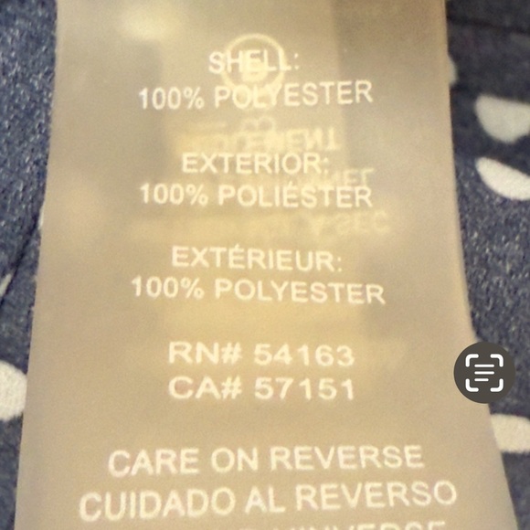 Tommy Hilfiger Navy and White Polka Dot Blouse - Picture 2 of 4